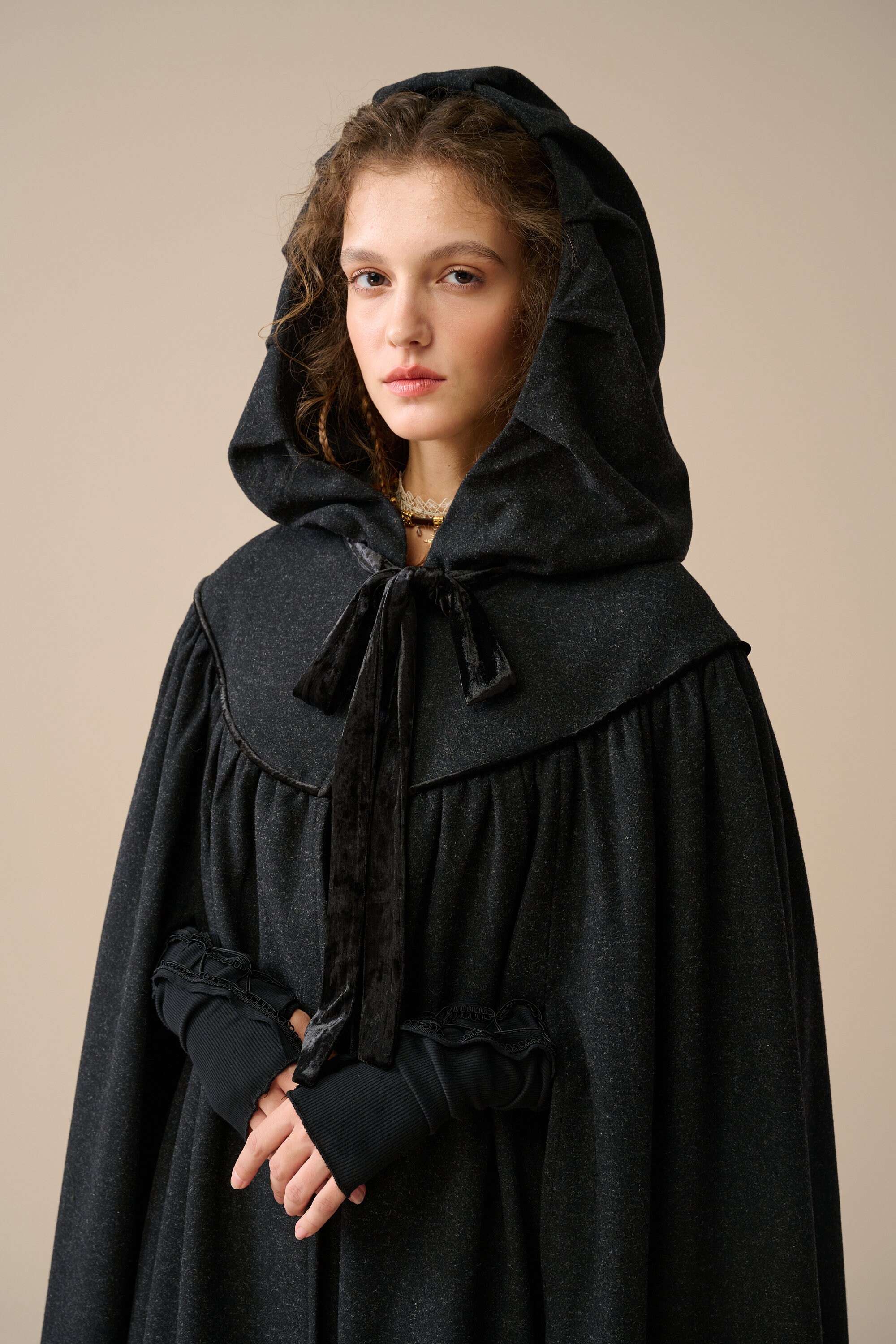 NICOLE CAPE Camel - Blue