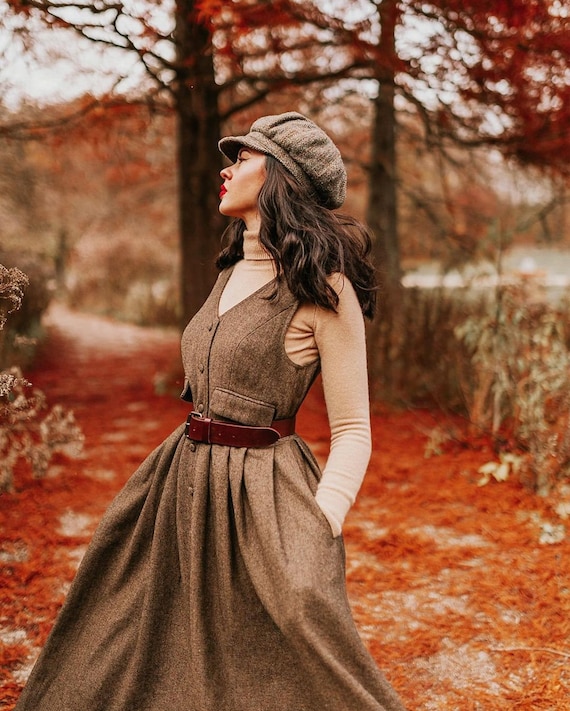 orange dress, wool dress, fit dress, elegant dress, winter wool,womens dresses,1994 orange dress, wool dress, fit dress, elegant dress, winter wool,womens dresses,1994