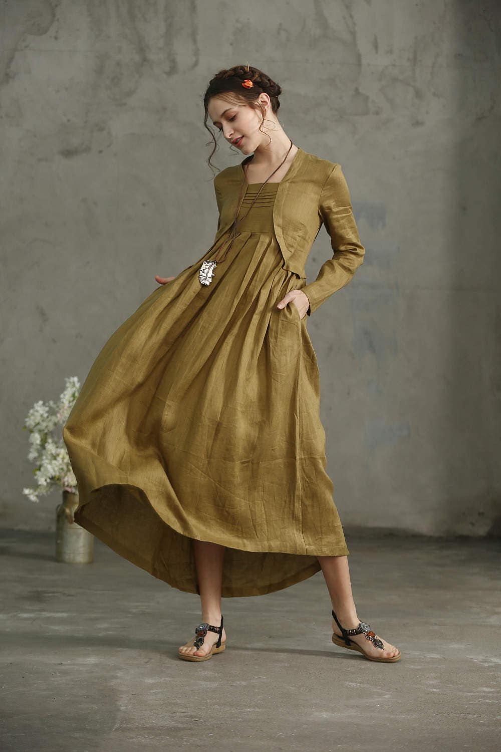 Graues Kleid Graues Kleid
