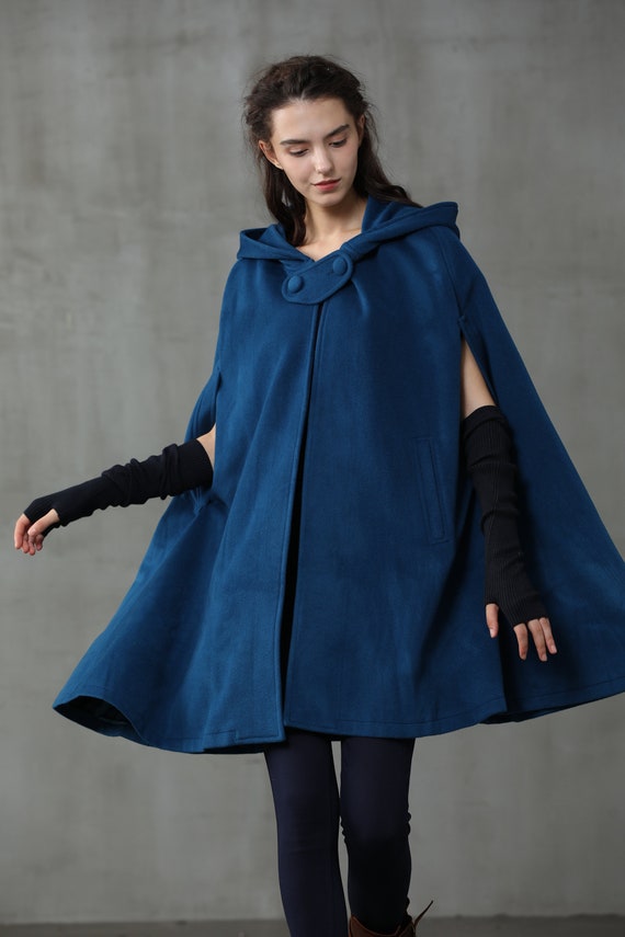 Women Hooded Wool Cloak Coat – WOLHD