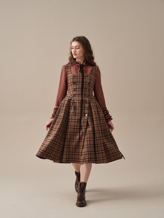Tartan dress vintage cheap