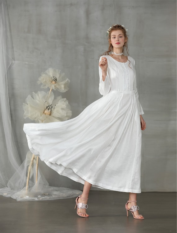 linen dress wedding