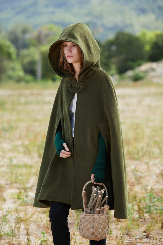 Green Hooded Wool Coat ,wool Cloak Cape, Wool Women Wool Winter Coat Long Jacket, Christmas Gift Coat, Black Wool Coat Cape Cloak - Etsy Green Hooded Wool Coat ,wool Cloak Cape, Wool Women Wool Winter Coat Long Jacket, Christmas Gift Coat, Black Wool Coat Cape Cloak - Etsy
