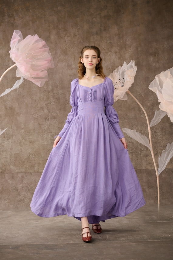 Lavender top medieval dress