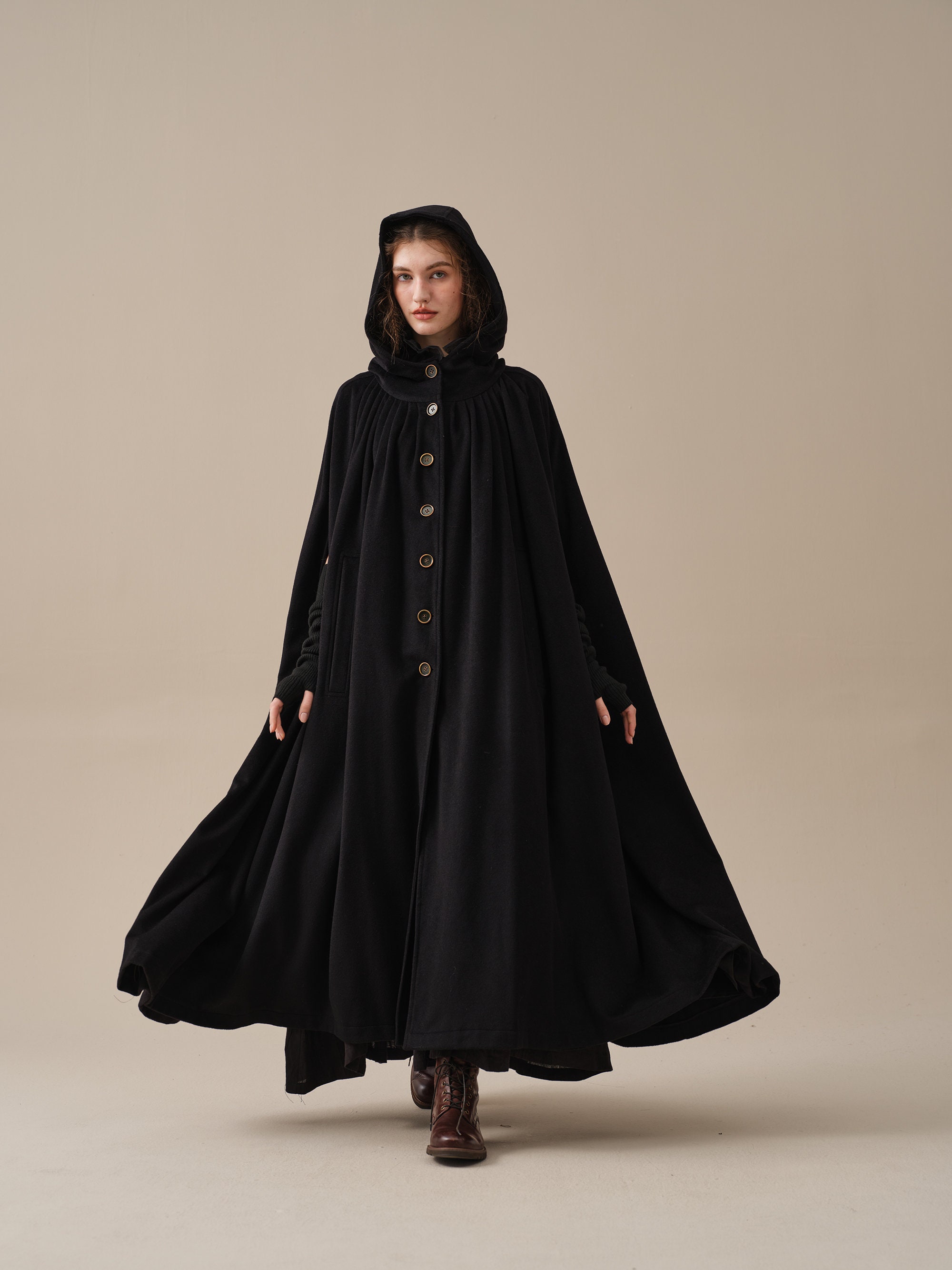 【新品未使用】laubeblanc 3way Wool Cape coat 3way Wool Cape coat – L'AUBE BLANC