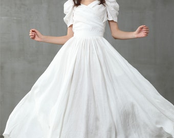 white linen skirt, maxi linen skirt, wedding skirt, white skirt, fairy skirt