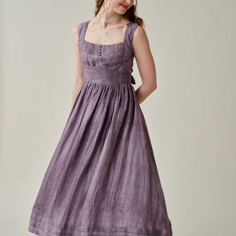 Purple Linen Dress Etsy — free download