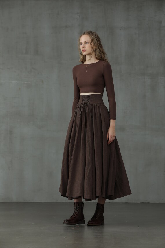 Linen skirt top in winter