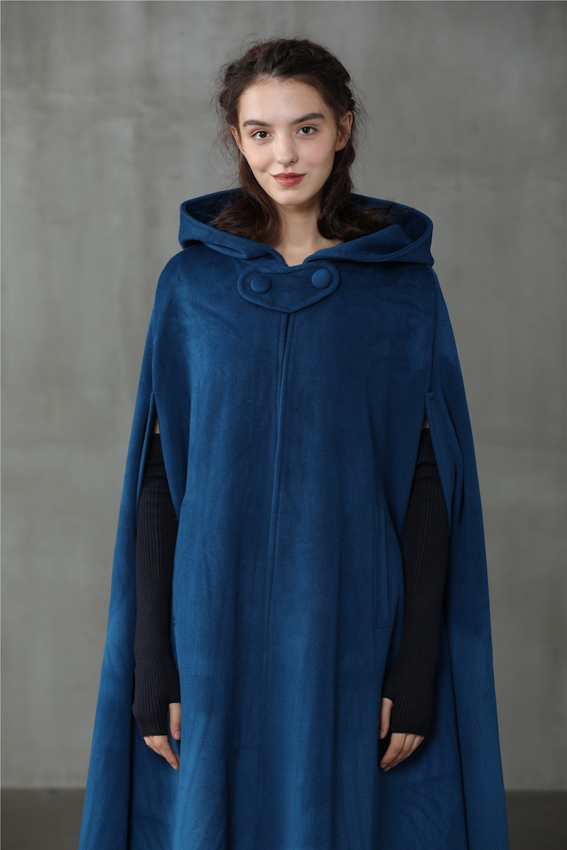 Linennaive Cloak Maxi Hooded Wool Coat Cloak 100% Cashmere | Etsy