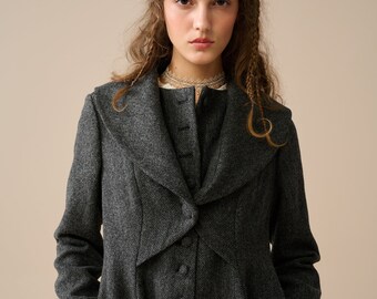 【90's】Wool Maxi Chester Coat / Dark Gray Rare 90S Y's High Quality Wool Long Chester Coat | eBay