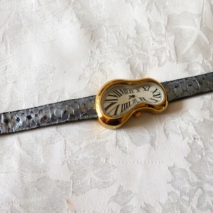 crash dali leather watch for women, genuine snakeskin