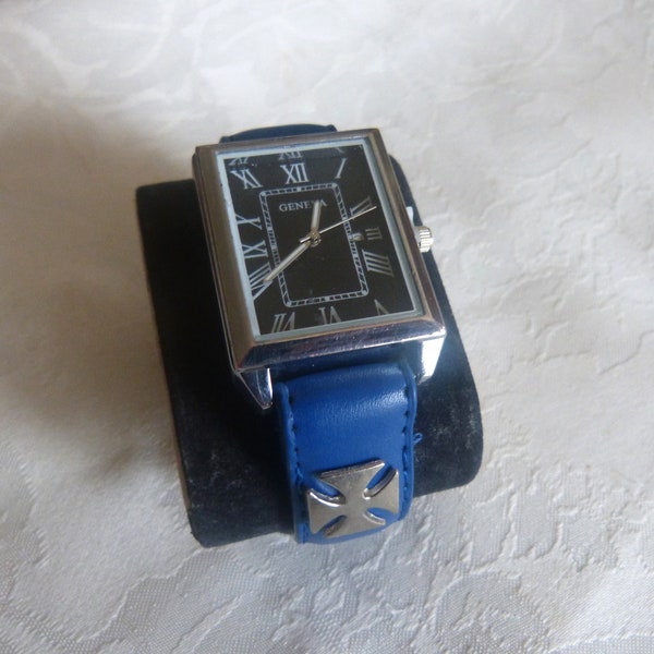 Montre cuir homme cadran rectangulaire