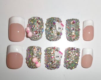 Aandruknagelset Hello Kitty Bling