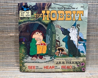 The Hobbit Book and Record 1977 Disneyland Records 368 J.R.R. Tolkien Disney Rankin Bass Productions