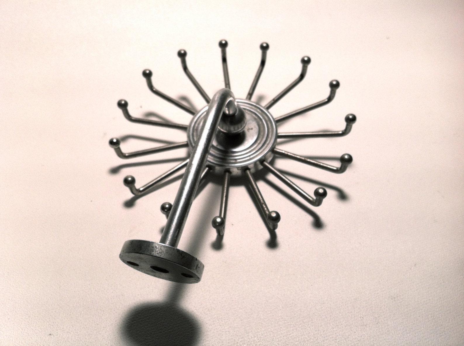 Spinning Metal Neck Tie Rack Wall Mounted Revolving Rotating Etsy