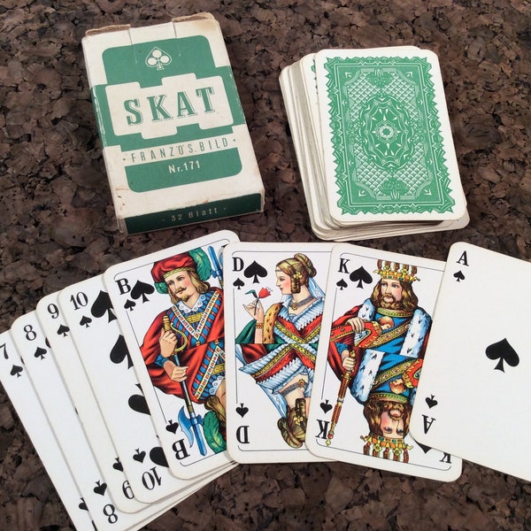 Vintage Skat No. 171 Franzos Bild Playing Cards 32 Blatt German