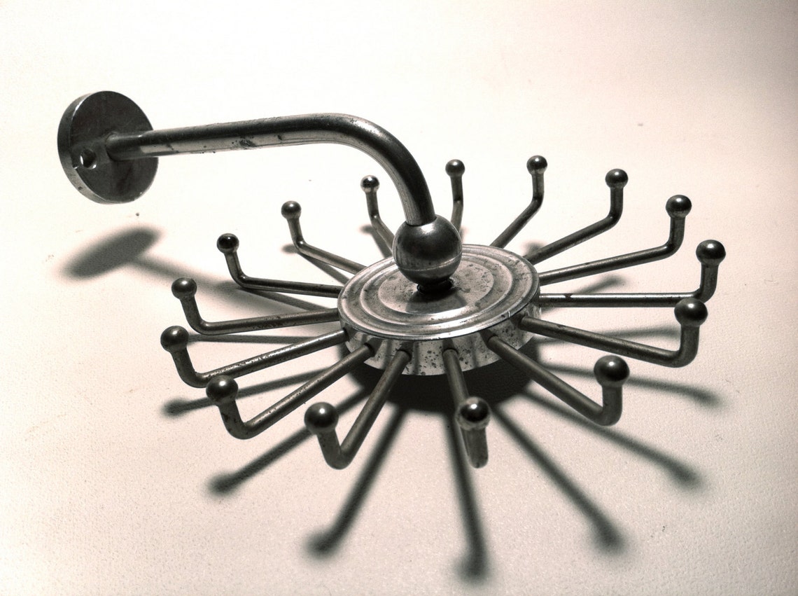 Spinning Metal Neck Tie Rack Wall Mounted Revolving Rotating Etsy