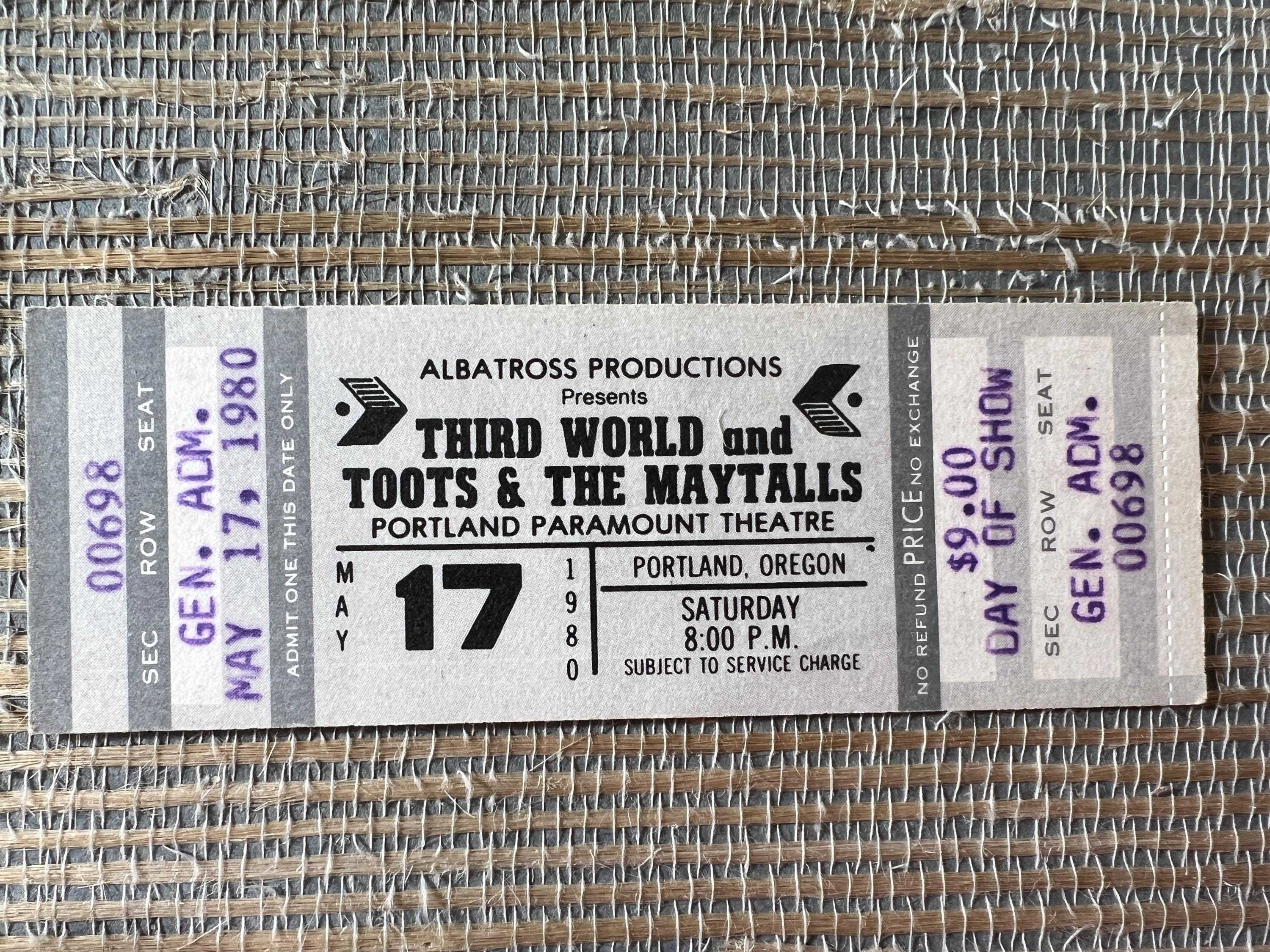 1980 Concert Ticket - Etsy