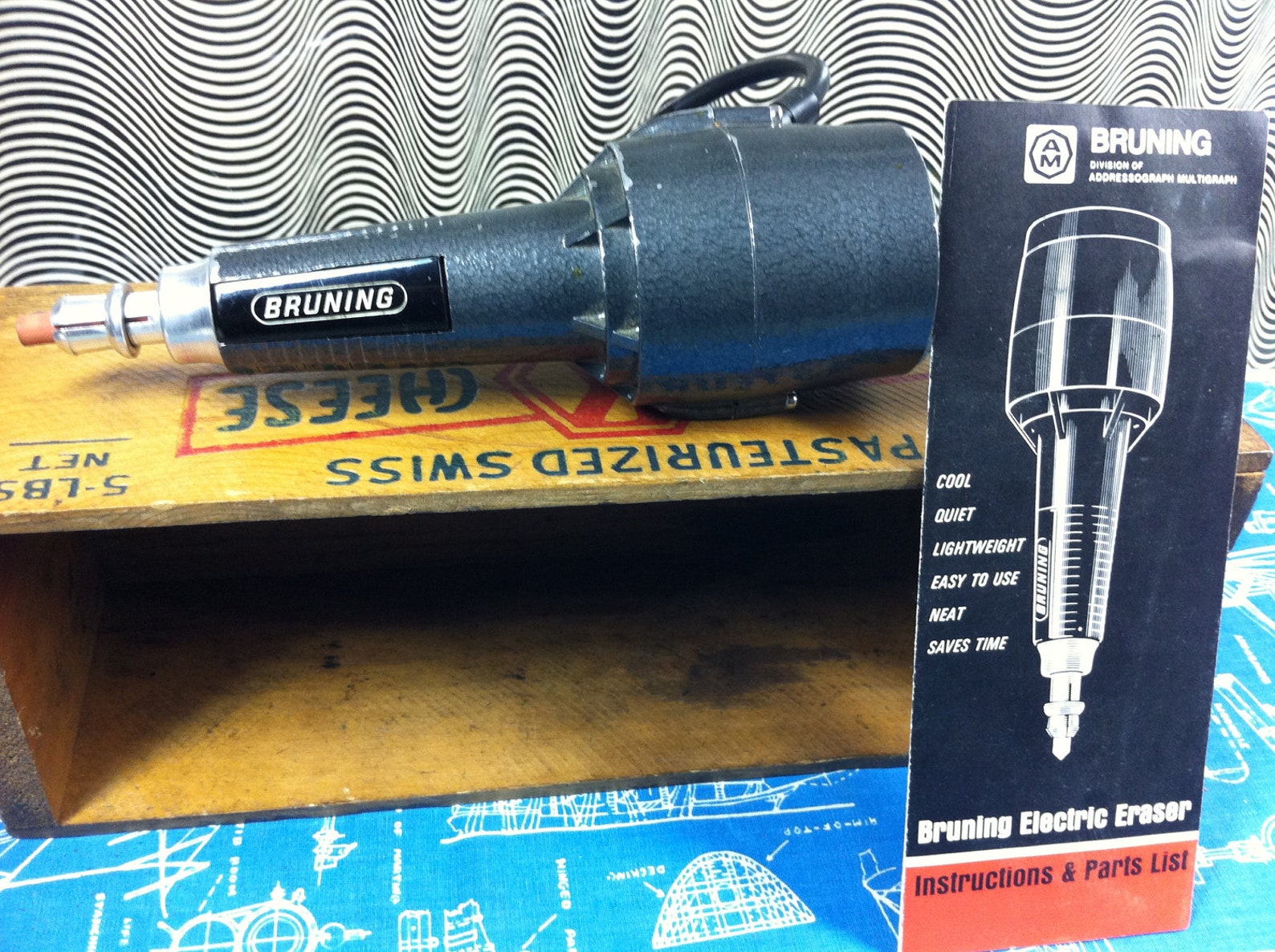 Bruning Electric Eraser Model 87201 Vintage Drafting Tool Etsy