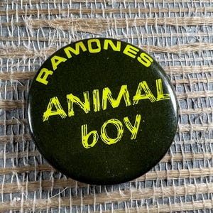 Vintage Ramones Animal Boy 1.25 inch Pinback Button Badge Pin Punk Rock 1986
