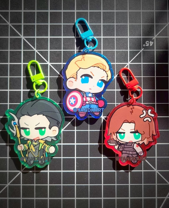 Avengers Inspired Acrylic Keychain Collection
