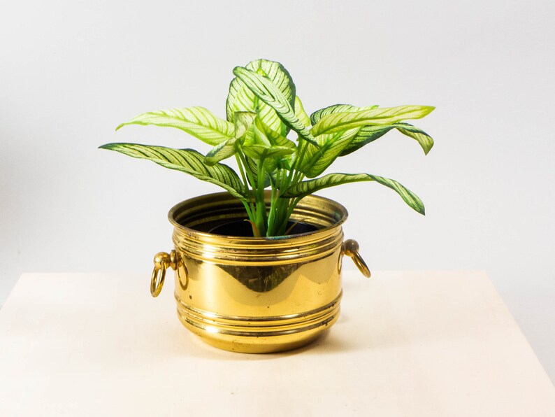 Vintage brass planter brass flower pot