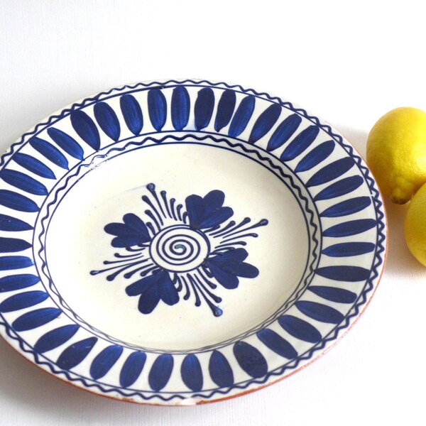 Vintage folk ceramic plate