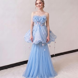 jellyfish prom dress Clarisse 810858 length mermaid silhouette narrows at the thighs and releases at the hem Jellyfish Prom Dress - Etsy