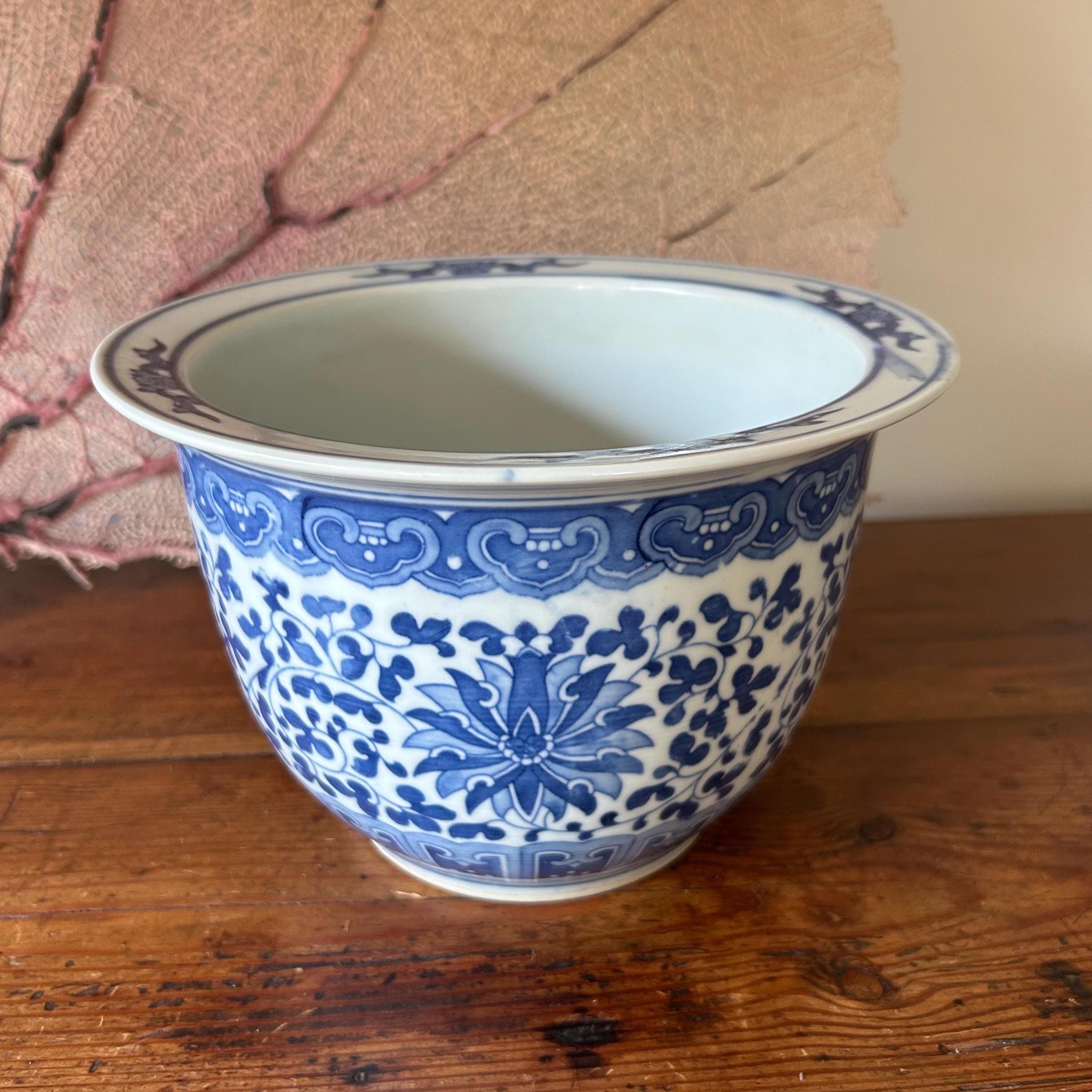 Blue and White Vintage Pots - Etsy