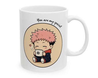 Itadori Yuji Ceramic Coffee Mug, (11oz, 15oz) | Jujutsu Kaisen