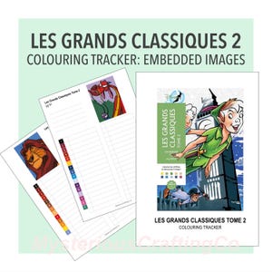 Les Grands Classiques Tome 2 Colouring Tracker | Embedded Images | Mystery Colour Code & Marker Organiser (A5 PDF Download)