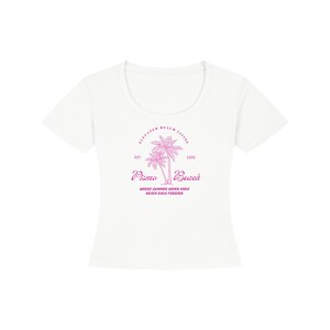 Women's Pismo Beach Pink Tencel Baby T-Shirt Bild 1