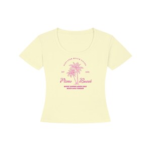 Women's Pismo Beach Pink Tencel Baby T-Shirt Bild 5