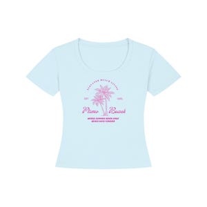 Women's Pismo Beach Pink Tencel Baby T-Shirt Bild 3