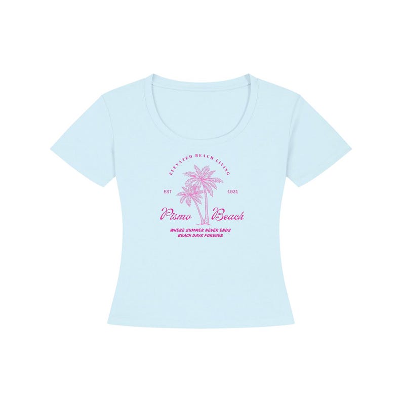 Women's Pismo Beach Pink Tencel Baby T-Shirt Bild 3