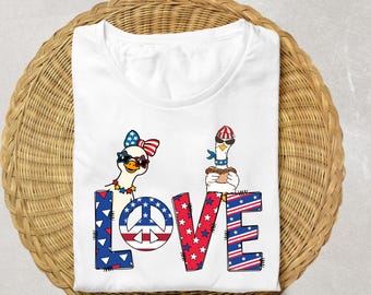 Chemise patriotique d'amour d'oie