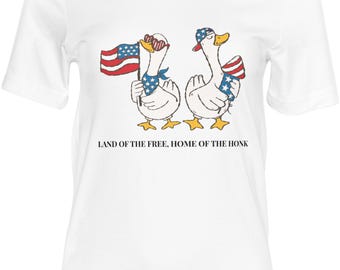 T-shirt patriotique drôle d'oie, t-shirt de la patrie libre de Honk