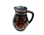 Vintage glazed ceramic wine water pitcher New old stock