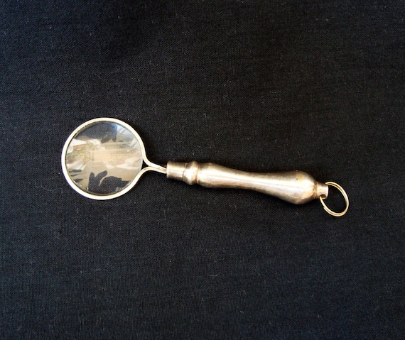 Vintage magnifying glass silver plated