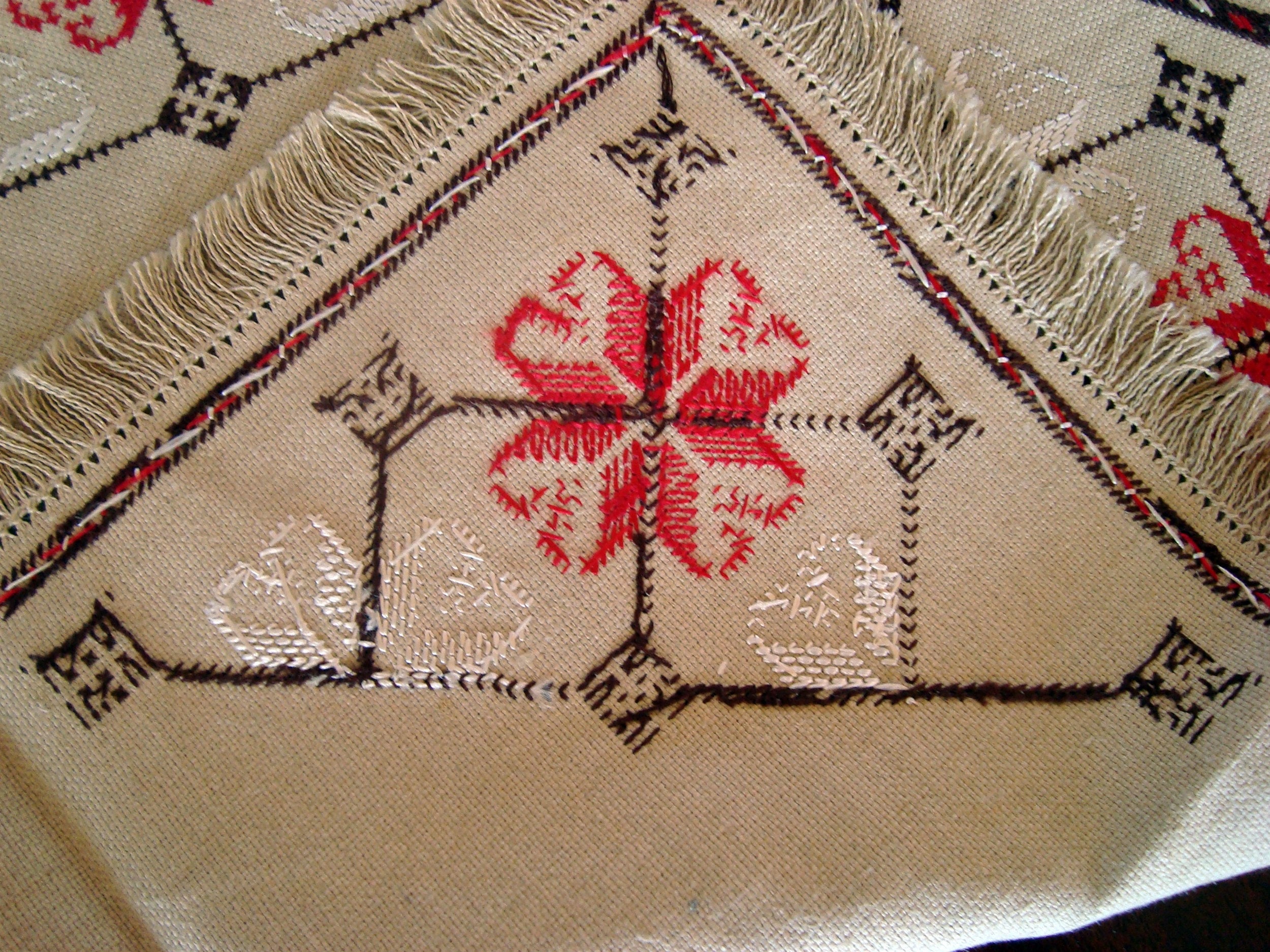 Blannari 刺繍入りテーブルクロス テーブルクロス ブルガリア刺繍 テーブルランナー 亜麻パナマテーブル