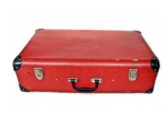 Valise vintage vintage en carton, bagage unisexe vintage