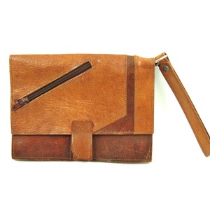 Vintage clutch bag Genuine leather purse