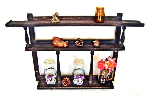 Vintage Antique Wall Shelf Mounted Kitchen Decor