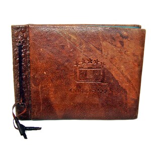 Vintage leather photo album