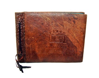 Vintage leather photo album