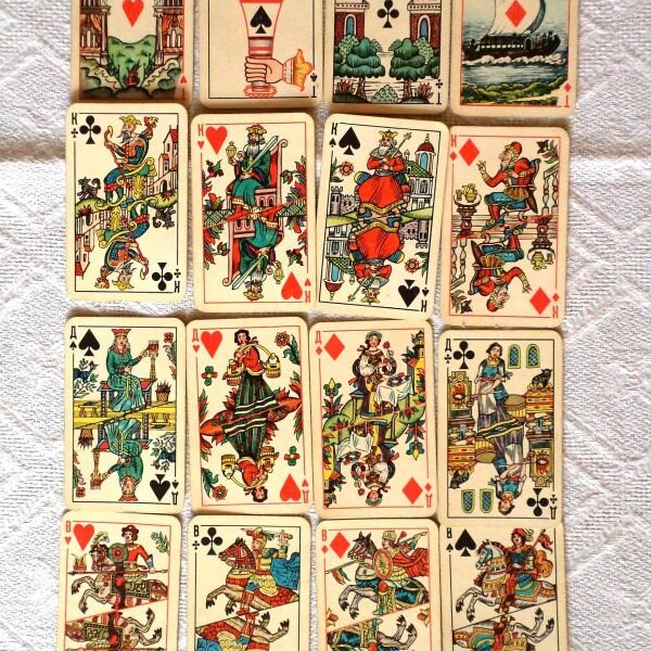 Russian playing cards painted souvenir.