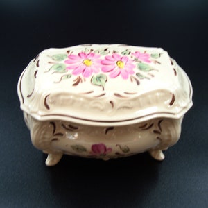 Vintage Porcelain jewelry box Hand made
