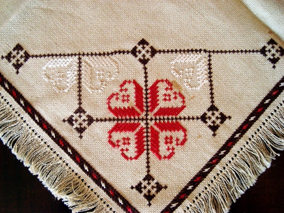 テーブルクロス ブルガリア刺繍 テーブルランナー 亜麻パナマテーブル