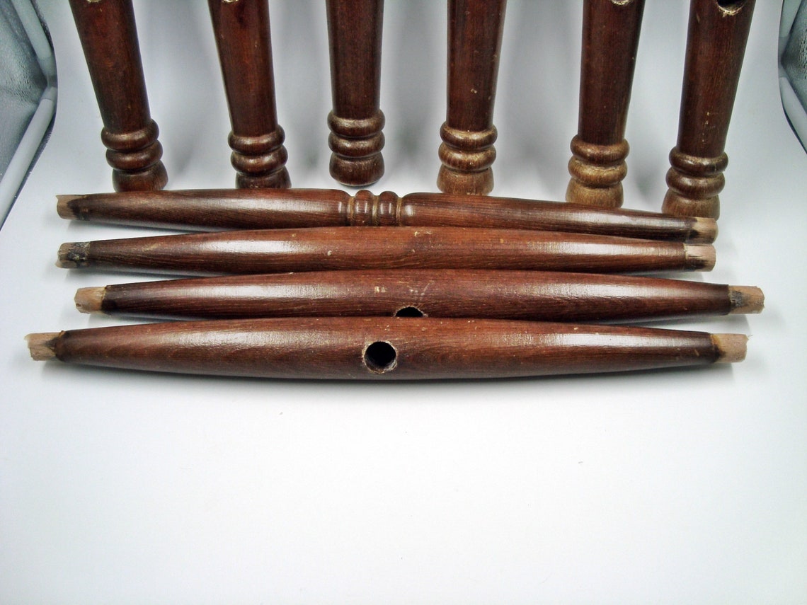 Vintage Wooden Table Legs Brown Balusters Turned Wood Etsy