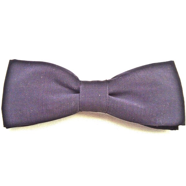 Vintage men’s bow-tie Dark purple microfiber necktie Teal men’s tie Groomsman bow-tie New